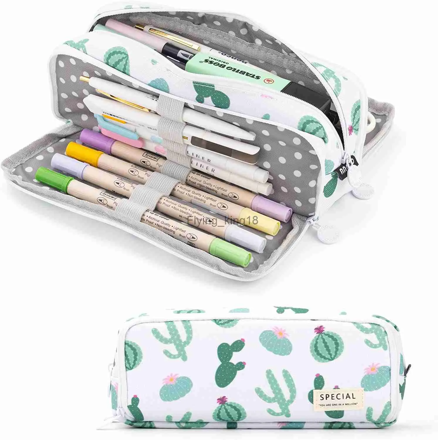 Wholesale Large Lightweight Stationery Pencil Case With Zipper Spacious  Stationery Organizer For Adults, School, Teens, Girls, And Boys Green  Cactus Pattern HKD230831 From Flying_king18, $11.35